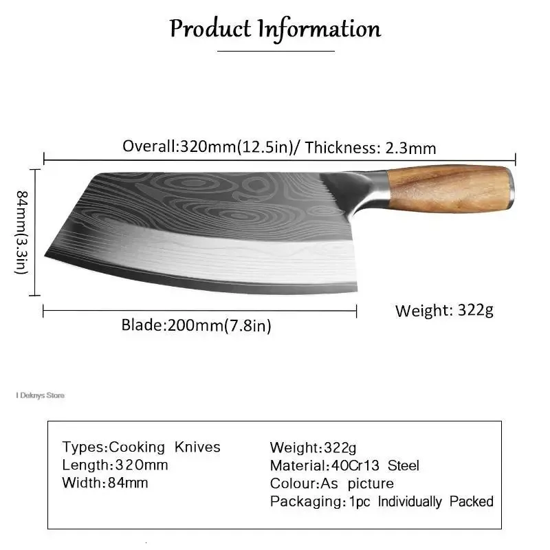 Professional Laser Damascus Japanese Chef & Cleaver Knife – Stainless Steel -Iberi shop™