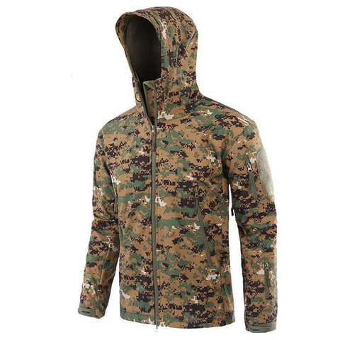 Men's Hiking Army Jackets Men Camouflage Autumn Winter Skin Soft Shell Waterproof Jacket Windbreaker For Hunting Camping -Iberi Shop™